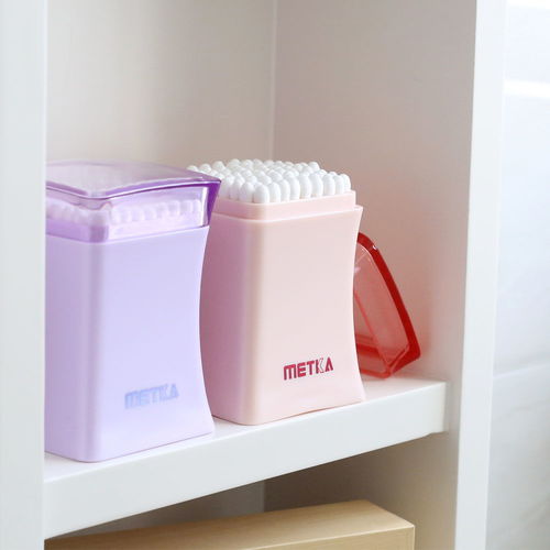 美特家metka典雅方形棉簽瓶創(chuàng)意家居居家日用百貨棉簽筒棉簽盒